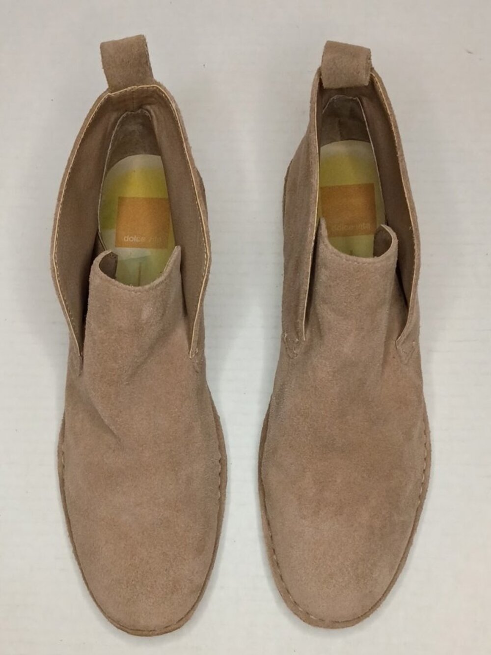 Dolce Vita Taupe Suede Slip On Ankle Booties Women’s Size 9